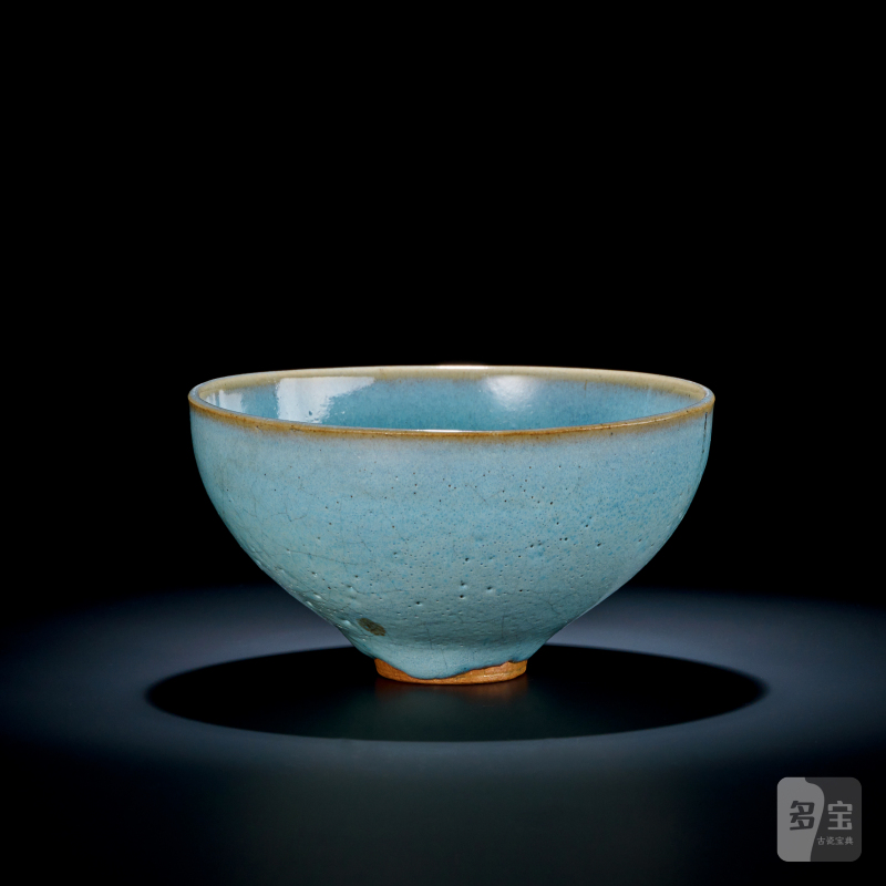 明 钧窑天蓝釉茶碗